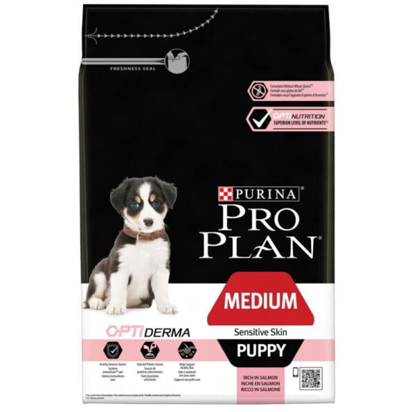 PRO PLAN Medium Puppy Sensitive Skin OPTIDERMA losos i riža